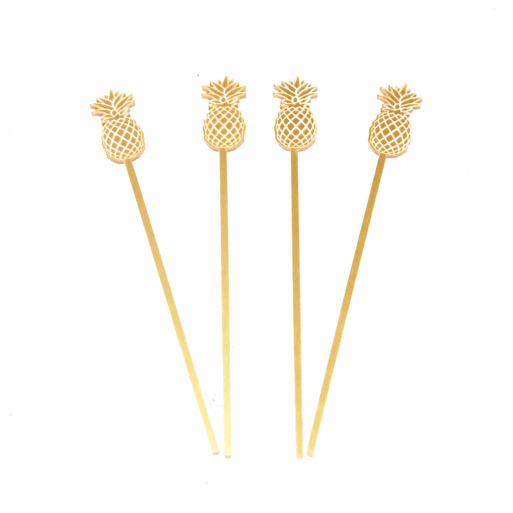 Gold Drink Stirrers- Nautical, Pineapple, Tropical and More!