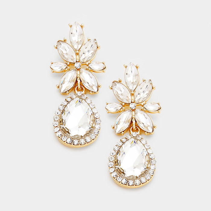 Carnation Crystal Drop Earrings, Drop Earrings, Designed by Sophie Joanne