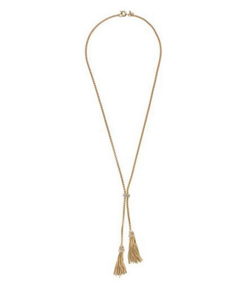 Gold Double Tassel Necklace