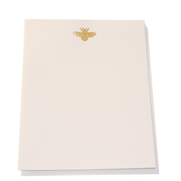 Gold Embossed Bee Stationery